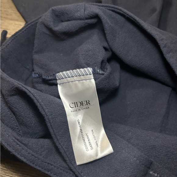 Cider Navy Asymmetrical Wrap Skirt - Picture 4 of 5